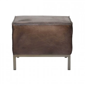 Leder-Hocker-Dolphy-dunkelbraun-echtes-Bueffelleder-3406