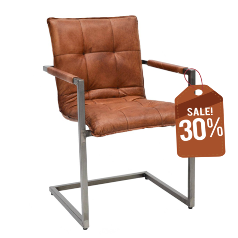 Goodman – Echt Leder Stuhl Freischwinger Leder